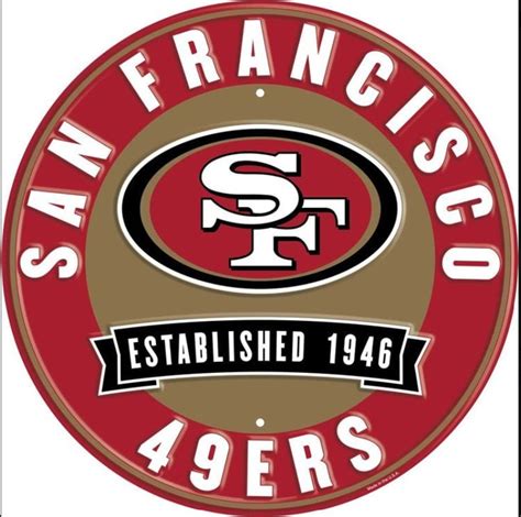 12 Diameter San Francisco 49ers Officially Licensed Pro Football Sign