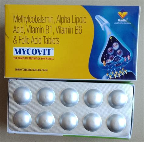 Methylcobalamin 1500 Mcg Alpha Lipoic Acid 100 Mg Folic Acid 1 5 Mg Vitamin B6 3 Mg Thiamine 10