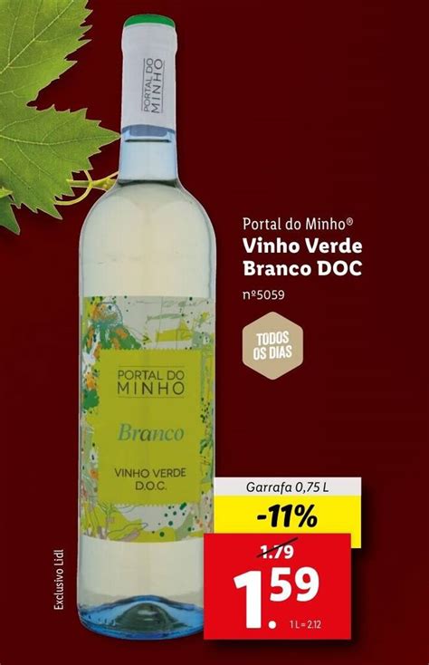 Promo O Portal Do Minho Vinho Verde Branco Doc Garrafa L Em Lidl