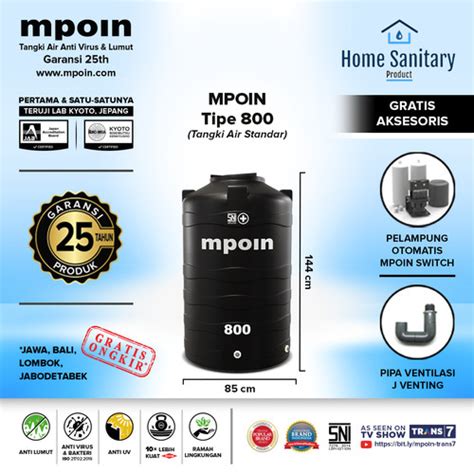 Jual Mpoin W L Wave Series Water Tank Tandon Air Toren Air