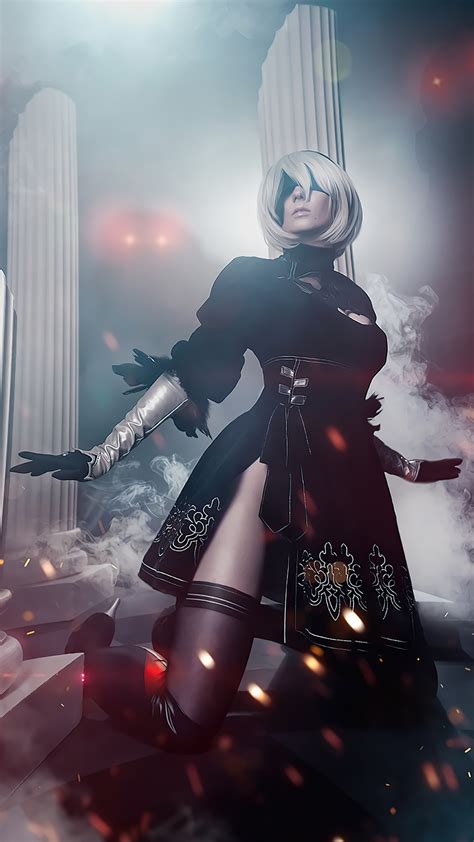 1080x1920 Nier Automata 2b Cosplay Girl 4k Iphone 7 6s 6 Plus Pixel Xl