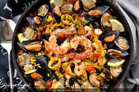 Paella Ai Frutti Di Mare Paella De Mariscos Siciliani Creativi In