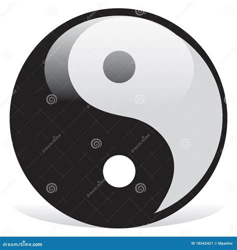 S Mbolo De Ying Yang Da Harmonia Ilustra O Do Vetor Ilustra O De