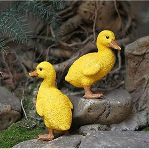 Resin Duck Figures Garden Decorationoutdoor Statueyard Decoration A Pair Patio