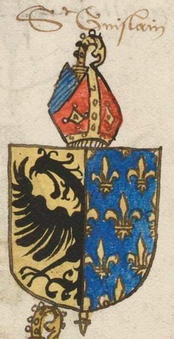 Arms Crest Of Abbey Of Saint Ghislain