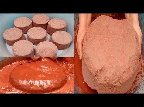 Asmr Crispy Red Dirt Crumbling In Water Dry Paste Play Oddly