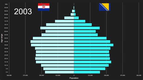 Croatia Vs Bosnia And Herzegovina Population Pyramid To Youtube