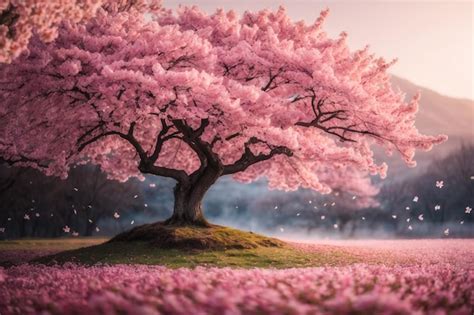 Premium Photo Beautiful Cherry Blossom Sakura Tree Background