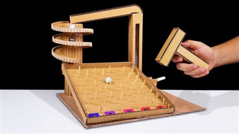 Diy How To Make Marble Game From Cardboard At Home Marble Games