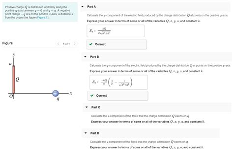 Solved Part A Positive Charge Q Is Distributed Uniformly Chegg