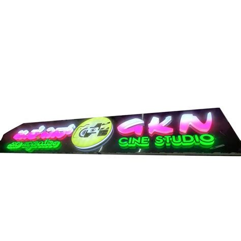 Led Rectangle Black D Acrylic Glow Sign Boards For Outdoor X