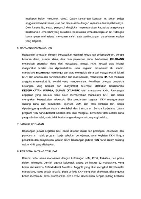 Contoh Usulan Penelitian 35587 Format Proposal Kkn Tematik Usulan