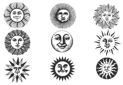 Hand Drawn Ancient Sun Brushes Pack Free Photoshop Brushes At Brusheezy