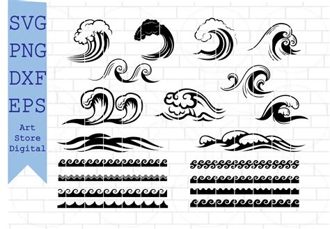 Wave Svg Bundle Wave Clipart Wave Svg Graphic By Artstoredigital