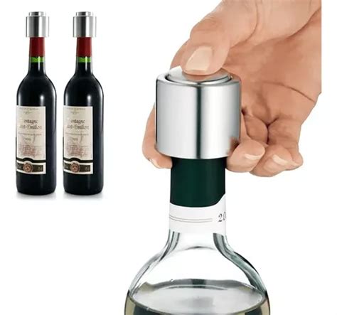 Tampa Rolha Seladora V Cuo Garrafas Vinho Champanhe Inox Mercadolivre