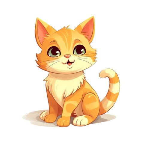 Katze Karikatur Charakter Clip Art Ai Generiert 23369093 PNG