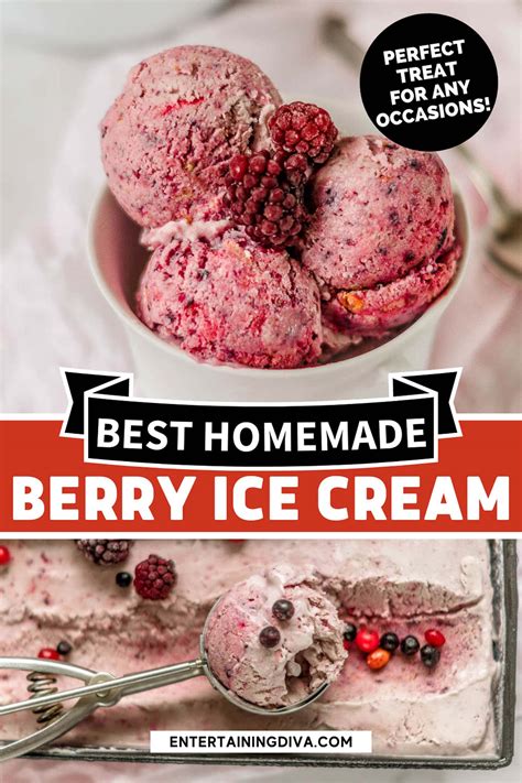 Easy No Churn Mixed Berry Ice Cream