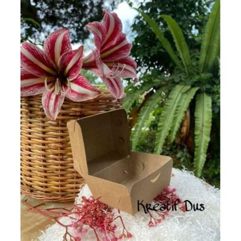 Jual Dus Karton Box Kotak Dos Kraft Coklat Laminasi Dimsum Burger