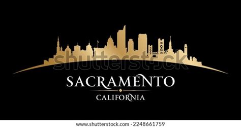 Sacramento California City Skyline Silhouette Vector Stock Vector