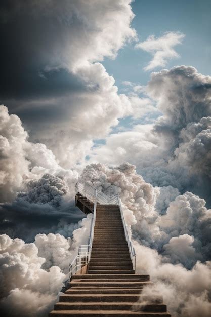 Escaleras En El Cielo Foto Premium