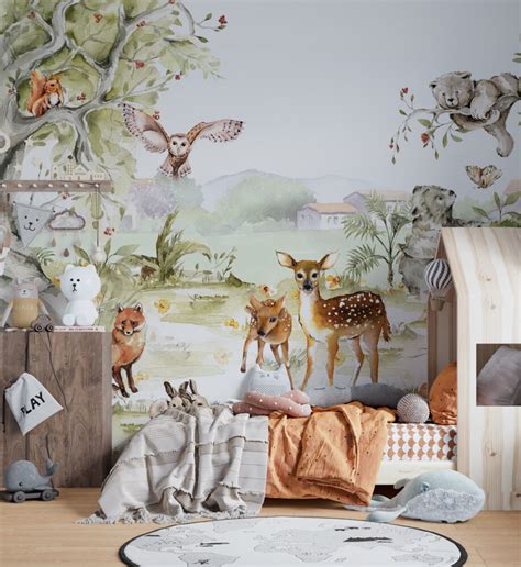 Animal Wallpaper Decor for Kids Room