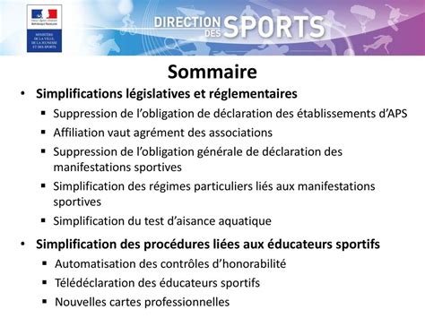 Simplifications Sur Le Champ Sport Bilan Ppt T L Charger