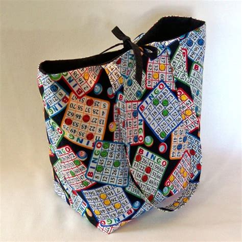 Bingo Tote Bag Cloth Purse Handmade Handbag Fabric Bag Etsy Fabric