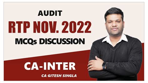 CA Inter Audit RTP Nov 2022 Part 1 MCQs CA Gitesh Singla GK