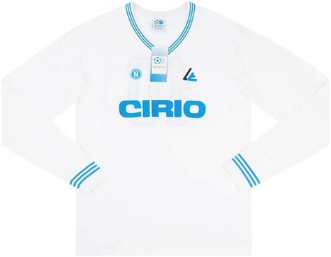 1984 85 Napoli Linea Time Reissue Away L S Shirt 10 Maradona L