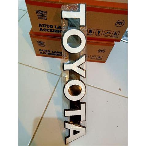 Jual Emblem Logo Sticker Tulisan Toyota Untuk Grill Depan Kijang Super