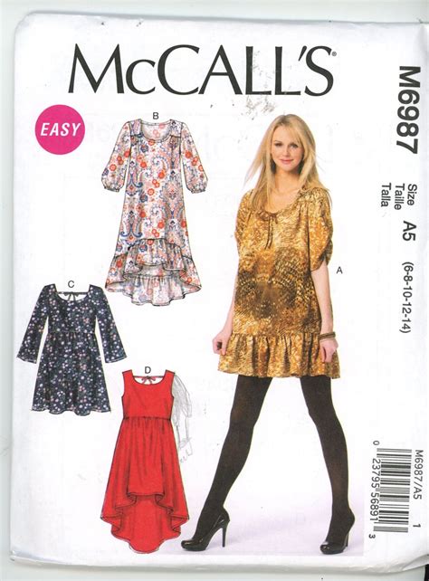 Mccalls M6987 Misses Dresses Sizes 6 8 10 12 14 Uncut Dress Sewing Patterns Sewing Dresses