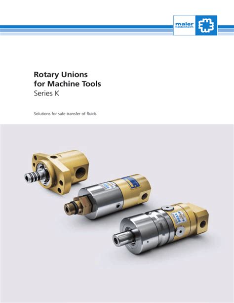 Rotary Unions For Machine Tools