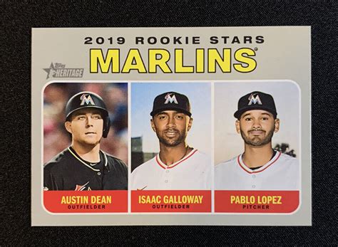 Topps Heritage Rookie Stars Pablo Lopez Austin Dean Isaac