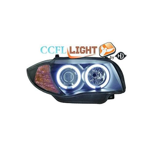 Set De Deux Phares Avant Design Angel Eyes Ccfl Noir Bmw S Rie