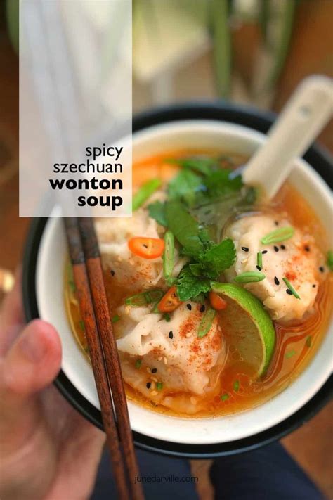 Easy Szechuan Shrimp Wonton Soup Simple Tasty Good Recipe