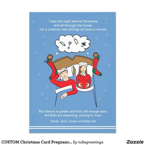 An Ncio De Gravidez De Cart O De Natal Personaliza Zazzle Brasil