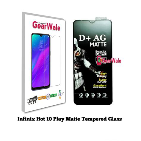 Infinix Hot 10 Play Matte Tempered Glass For Gamers