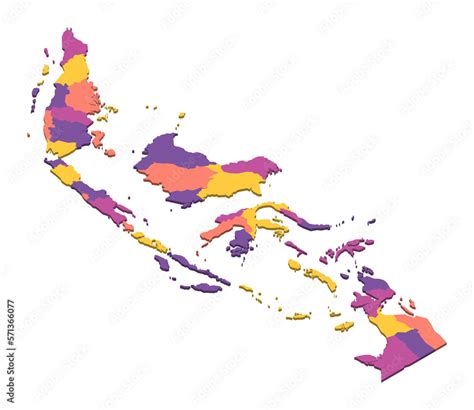 Indonesia political map of administrative divisions - provinces and ...