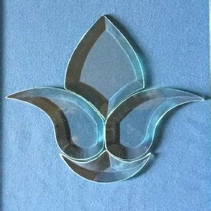 Fleur De Lis Clear Beveled Glass Cluster AZ 4 Etsy