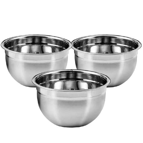 Conjunto Jogo Saladeira Bacia Tigela Bowl A O Inox Pe As De Cm