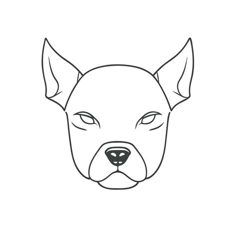 dog face, vector illustration line art 26174752 Vector Art at Vecteezy