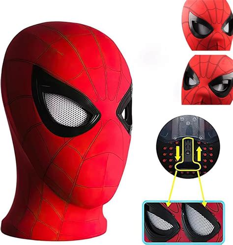 Spider Man Headgear Superhero Mask Spider Mask Halloween Mask Can Blink