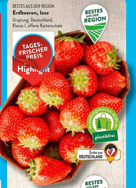 Bestes Aus Der Region Erdbeeren Lose Angebot bei ALDI SÜD 1Prospekte de