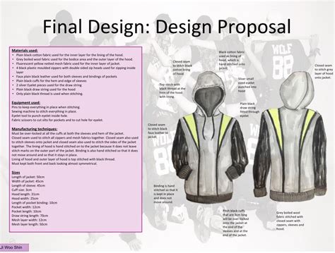 Gcse Textiles Sports Fashion Design Proposal Bond Paper Design