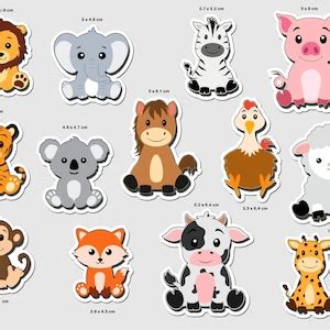 Kawaii Animal Stickers Cute Animal Collectibles Sticker - Etsy