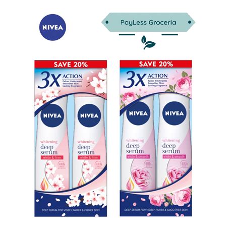 Nivea Deodorant Spray Whitening Deep Serum Sakura Hokkaido Rose Twin