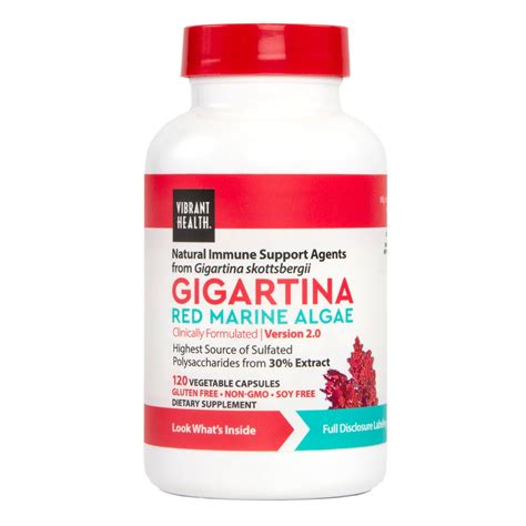 Vibrant Health Gigartina Red Marine Algae 60 Vegetable Capsule S