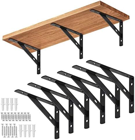 Ahuntter Pcs Mm Shelf Brackets Heavy Duty Triangle Metal Shelving