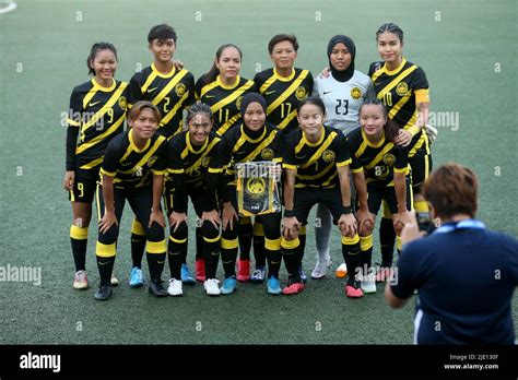 Malaysia National Women Football Team during group photo session before ...