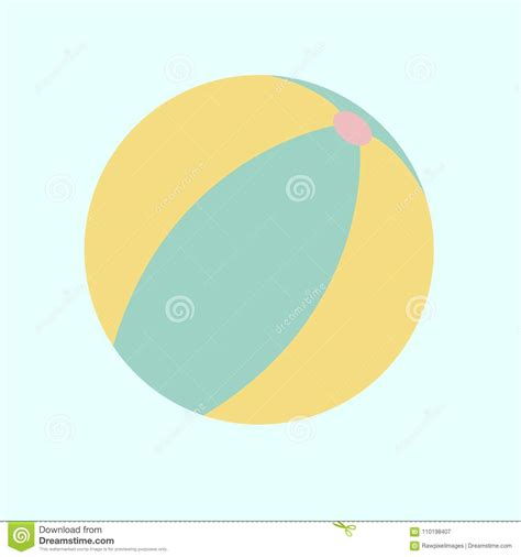 Illustration De Ballon De Plage D Isolement Illustration Stock